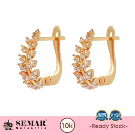 Promo Anting Emas Leaf Clip Earring Gold 10K Semar Nusantara Cicil 0