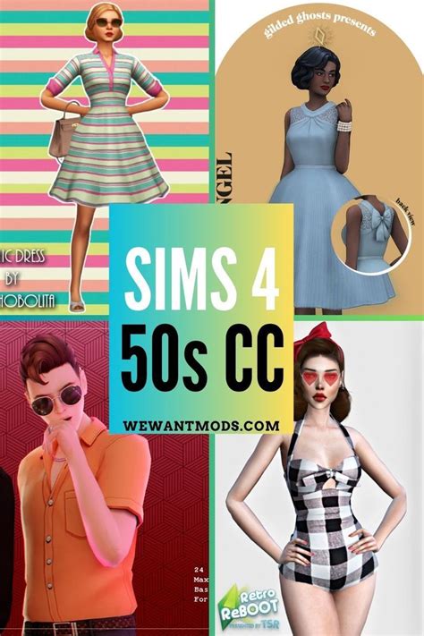 23 Sims 4 50s Cc Travel To The Fabulous 1950s Sims 4 Sims Sims 4