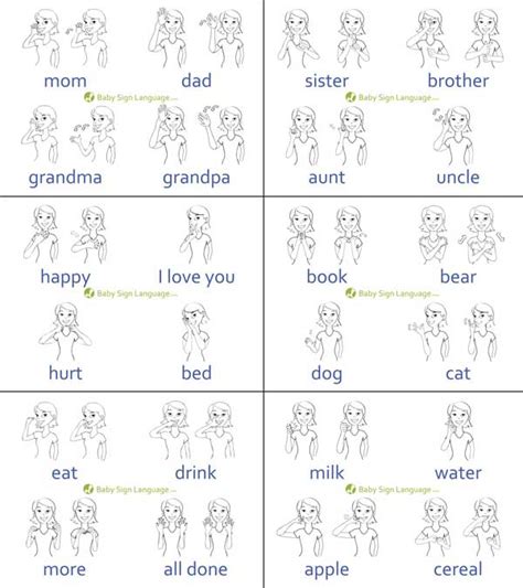 7 Best Images Of Asl Months Of The Year Free Printable Baby Sign