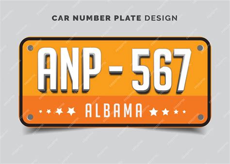 Premium Vector | Car Registration License Number Plate Vehicle ...