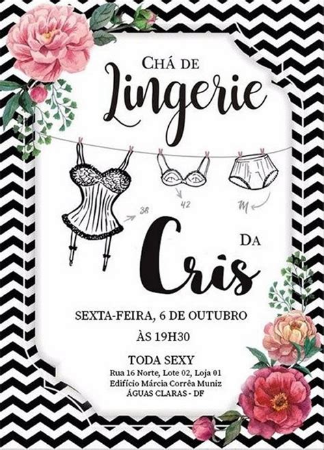 Convite Chá de Lingerie Noivado Casamento Elo