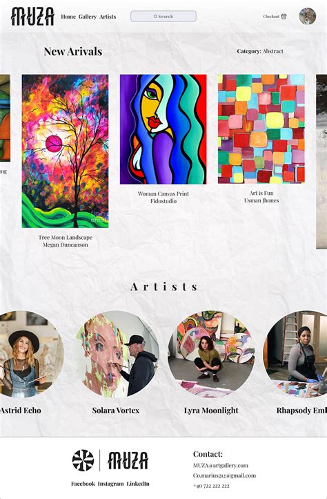 MUZA - art gallery by Marius Cojocariu on Dribbble