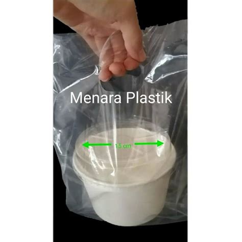 Jual KANTONG PLASTIK PE PLONG OVAL BENING TRANSPARAN UK18 5 X 35 ISI 50