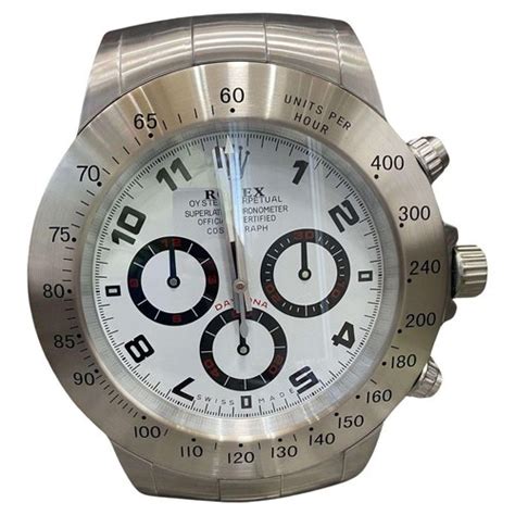 Horloge Murale Oyster Perpetual Daytona En Argent De Rolex En Vente Sur