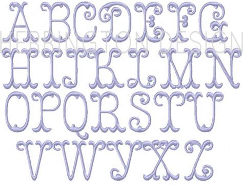 1 5 Inch 3 Inch Fishtail Embroidery Font Fish Tail Etsy