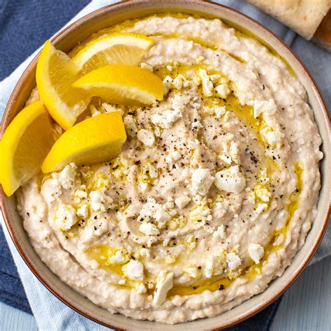 White Bean Hummus With Feta Cheese No Tahini Karinokada