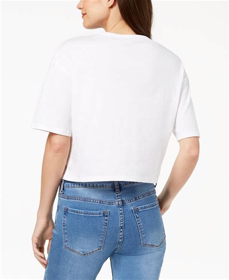 Calvin Klein Jeans Cropped Logo T Shirt Macy S