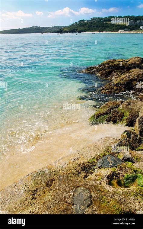 Seascape Beach Photograph In Cornwall Stock Photo Alamy