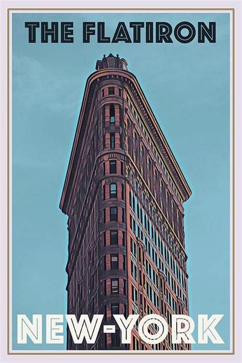 The Flatiron New York My Retroposter New York Poster Retro