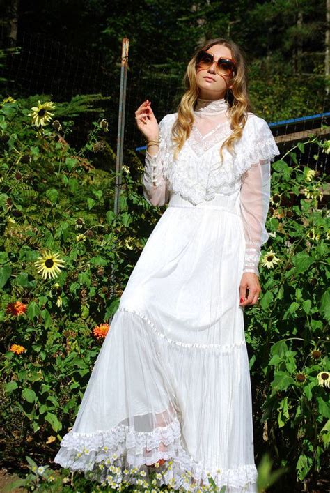 S Gunne Sax Wedding Dress Jessica Mcclintock White Lace Etsy