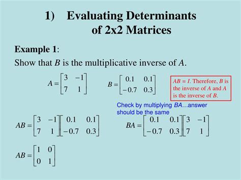 Ppt 2x2 Matrices Determinants And Inverses Powerpoint Presentation Free Download Id 2440394