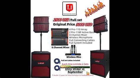 Ti Pro Audio Pro Single Inch Line Array Speaker Sound System