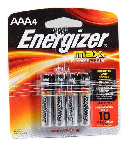 Pila Energizer Max Alcalina Aaa 4 Piezas Mercadolibre