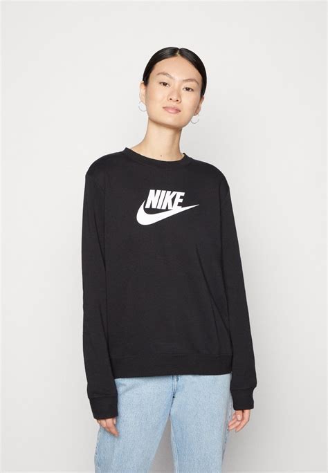 Nike Sportswear W Nsw Club Flc Gx Crew Std Sweatshirt Blackwhiteblack Zalandoie