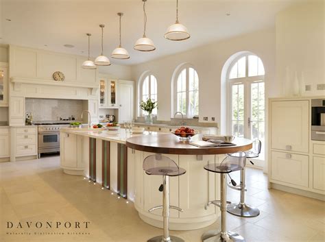 Peerless Kitchen Island With Rounded End Navy Blue