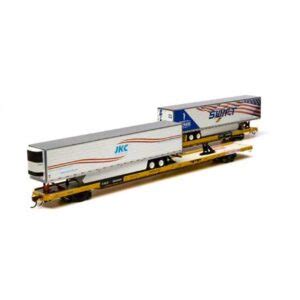 Athrean Genesis Ho Flat Car Trailer Train Long Runner Triple