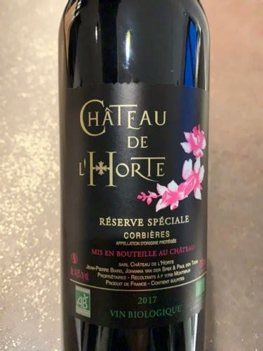 2017 Château de l Horte Réserve Spéciale Corbières Vivino