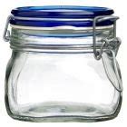 L Swing Top Fido Canning Jars Blue Lids Pack Bormioli Rocco