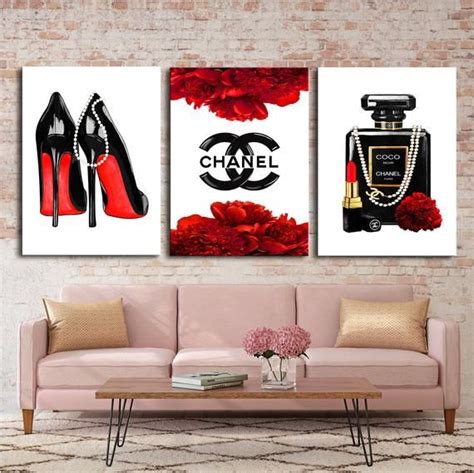 Mode Wall Art Mode Ensemble Imprim Toile Murale Art Chanel Art