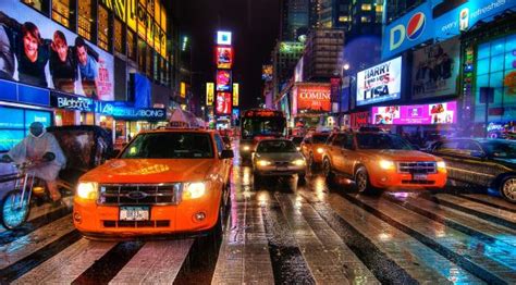 new york, night, taxi Wallpaper, HD City 4K Wallpapers, Images and ...