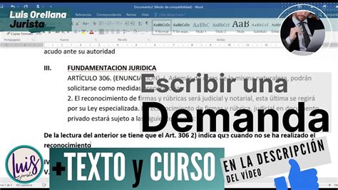 Como Redactar Una Demanda Paso A Paso En Bolivia Youtube