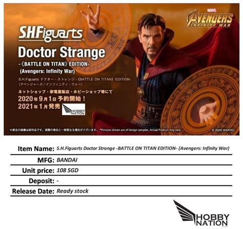 Ready Stock Shf Shfiguarts Doctor Strange Battle On Titan Edition