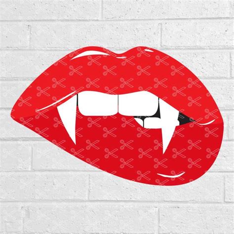 Vampire Red Lips Svg Dxf Png Cut Files