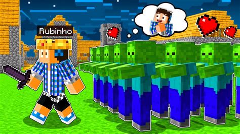 Tenho Um ExÉrcito De Zumbis Que Me Ajudam Zerar O Minecraft Youtube