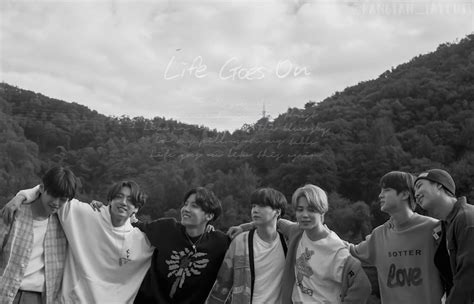 Download Grayscale Bts Life Goes On Wallpaper