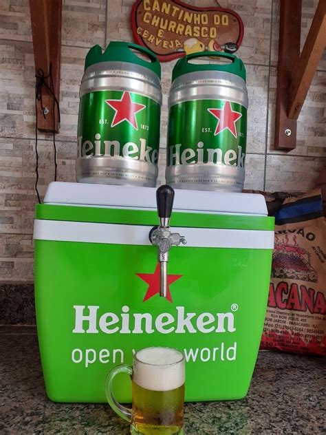 Chopeira A Gelo Para Barril 5 Litros Heineken Serpentina R 700