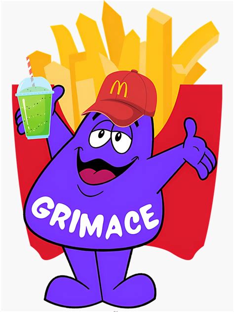 Grimace Mcdonalds Sticker For Sale By JudgmentDesign Redbubble