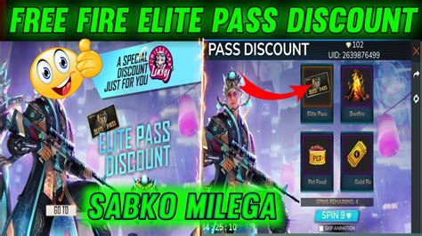 Free Fire Elite Pass Discount Event In June Month Elite Pass Purchase