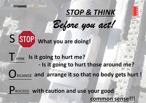 Stop And Think Safety System Mass Drill And Blast