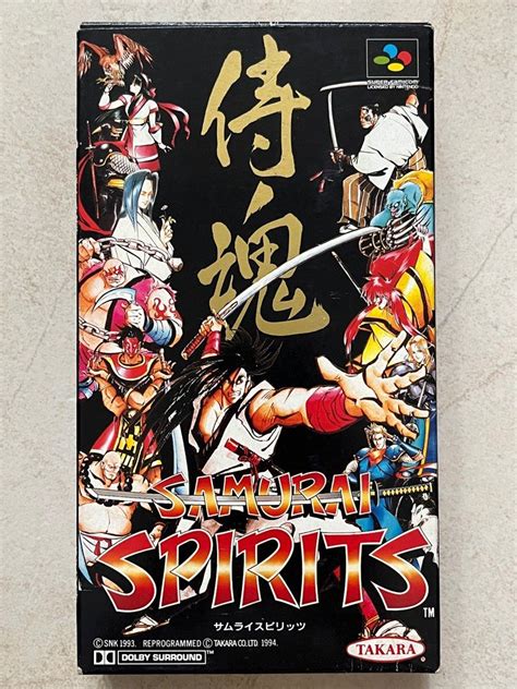 日版 Sfc Snk Takara Samurai Spirits 侍魂 侍日本大活劇 街機移植經典格鬥遊戲 電子遊戲 電子遊戲