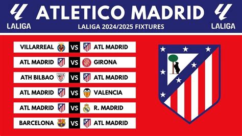 atletico madrid laliga fixtures  laliga schedule
