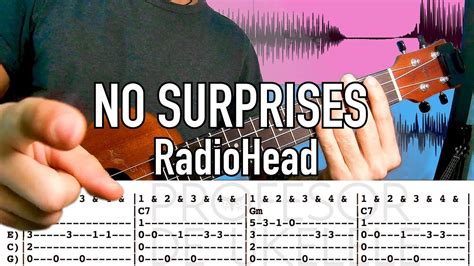 Radiohead No Surprises Ukulele Tabs Tutorial Youtube