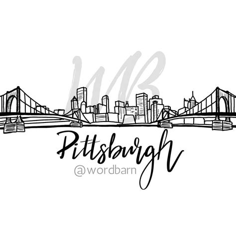 Pittsburgh Skyline Drawing at PaintingValley.com | Explore collection ...