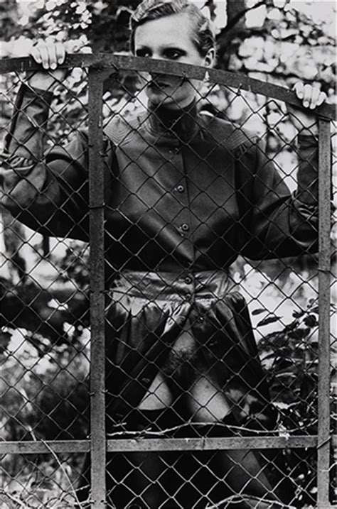 Roselyne Behind Fence Arcangues France By Helmut Newton On Artnet