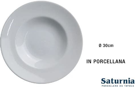 Saturnia Piatto Pasta Bowl Tondo Porcellana Bianco Cm T