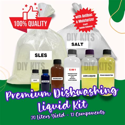 Premium Dishwashing Liquid Kit Diy Liters Yield Shopee Philippines