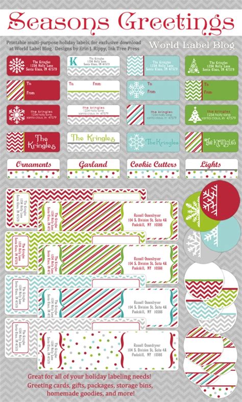 Free Printable Holiday Address Labels | Worldlabel Blog