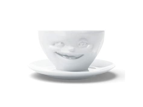 Tasse Et Sous Tasse Clin D Oeil En Porcelaine Ml