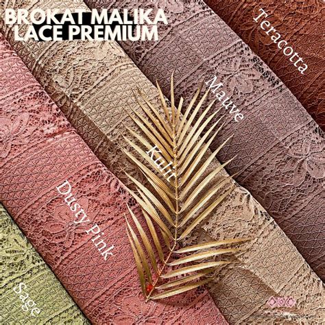 Jual Kain Soft Brokat Lace Malika Premium Motif Victoria Polos Super