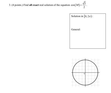 Solved 3 4 Points Find All Exact Real Solution Of The