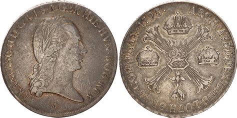 Habsburg Österreich Kronentaler 1795 M Franz II I 1792 1835 VF