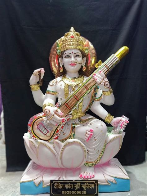 Maa Saraswati Marble Statue For Temple At Rs In Jaipur Id