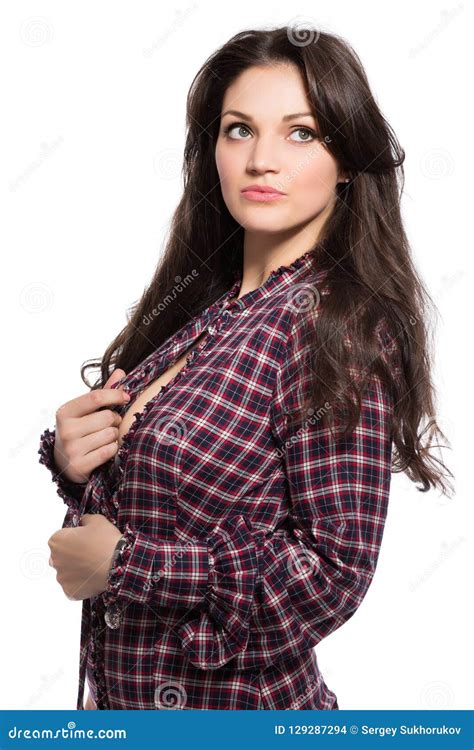 Portrait Of Brunette Stock Photo Image Of Charming