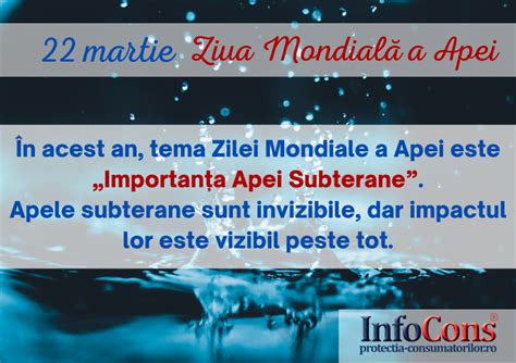 InfoCons te informează azi ce zi se celebrează 22 martie Ziua