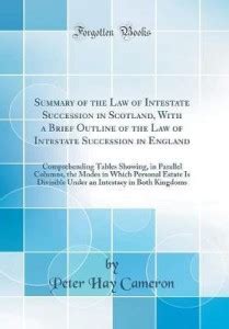 Summary Of The Law Of Intestate Succession In Scotland With A Brief