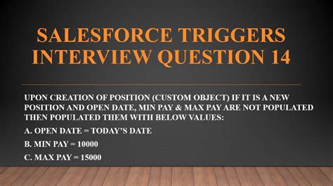 Salesforce Apex Triggers Real Time Interview Question 14 YouTube